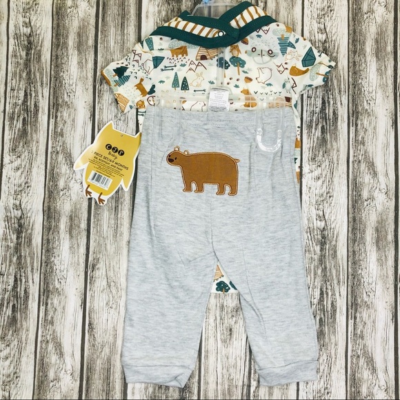 CJP BABY 3pc Fox Bear/CAMPING OUTFIT 6-9 M New NWT - Picture 5 of 7